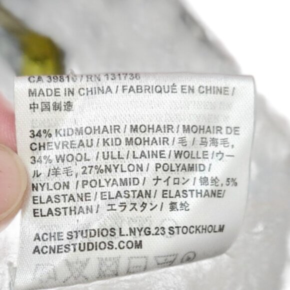 Acne Studios Multicolor Mohair Checked Scarf - Picture 7 of 7